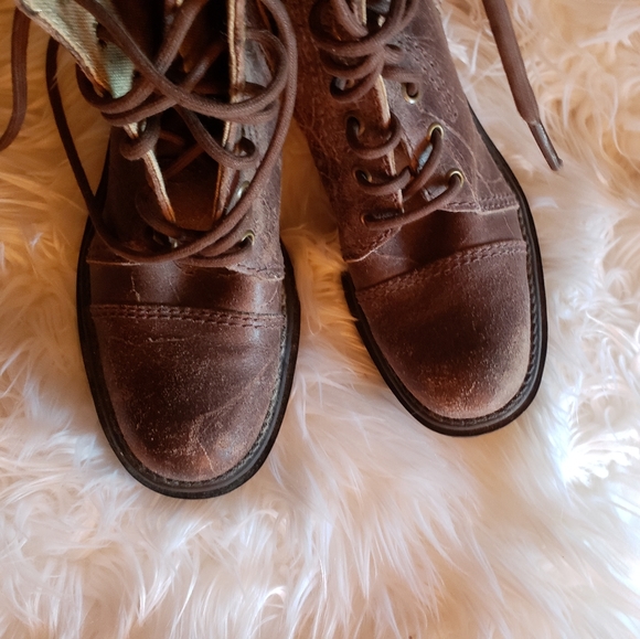 🚫SOLD🚫Vintage Tall Combat Leather Boots Campus 6 - Picture 5 of 9